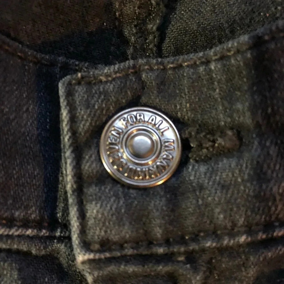 7 For All Mankind black straight leg jeans - Picture 2 of 6